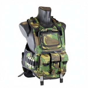 Chaleco Deportivo de Paintball, Camuflaje, Múltiples Bolsillos, Sistema Molle, Poliéster 600D - Product Image 1