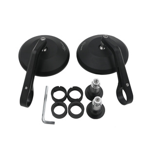 Miroirs rétroviseurs de <span class=keywords><strong>moto</strong></span> ronds en aluminium de 105 mm, usinés par CNC, homologués Emark - Product Image 2