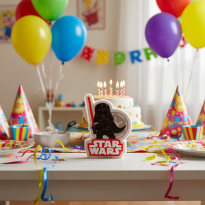 Bougie d'anniversaire Star Wars Darth Vader 7,5 cm, sachet de 2 pièces - Product Image 3