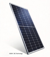 Panneaux solaires MULOYAL 555W HPBC à contact arrière, anti-PID, anti-LETID, efficacité 25,5 %, entièrement noirs, esthétique premium, garantie 15 ans