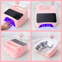 Lampe UV sans fil rechargeable 72W pour ongles, séchoir à gel haute puissance, base amovible, grand espace, lampe de manucure et pédicure