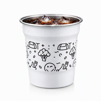 Gobelets réutilisables en aluminium personnalisés par sublimation pour bière froide et café en extérieur, jetables pour les fêtes
