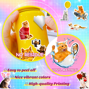 50 Pezzi <span class=keywords><strong>Adesivi</strong></span> <span class=keywords><strong>Murali</strong></span> Realistici di <span class=keywords><strong>Gatti</strong></span> in Vinile per Camere, Negozi di Animali, Decorazione di Finestre in Vetro - Product Image 4