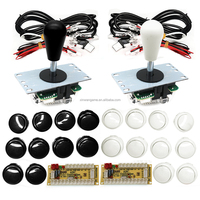 Kit de simulador de máquina de juegos de arcade con joystick DIY SANWA, placa de circuito, chip USB y control de joystick para computadora, para máquina de empujar monedas