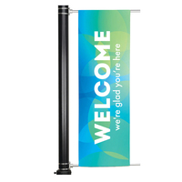 Promotion Logo imprimé personnalisé événements en plein air affiche campagne de sublimation publicité Double face PVC lampadaire bannière