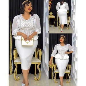 Robes africaines élégantes pour femmes, vêtements de bureau tendance <span class=keywords><strong>2022</strong></span> - Product Image 3