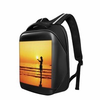 Mochila Publicitaria con Pantalla LED, Display Inteligente con Control por APP Móvil, Bolso Escolar Portátil para Publicidad Exterior
