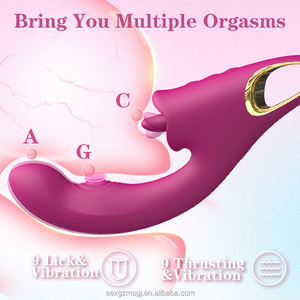 卸売 強力な女性用シリコン製<span class=keywords><strong>G</strong></span>スポットクリトリス舌舐めバイブレーター 女性用セックストイ - Product Image 1