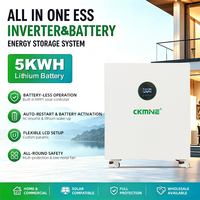Système de Stockage d'Énergie Solaire Hybride Hors Réseau avec Onduleur et Batterie LiFePO4 3.6kW 5kWh, Contrôleur de Charge Solaire MPPT, Direct Usine