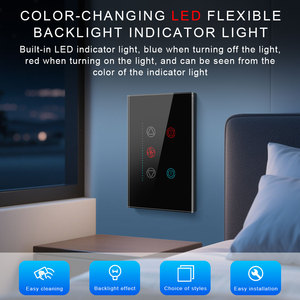 Interruptor Inteligente WiFi BLE LangYeao para Ventilador y Luz, Estándar Estadounidense, 1/2 Gang, 600W, Panel de Vidrio Templado, Compatible con Tuya, Alexa y <span class=keywords><strong>Google</strong></span> <span class=keywords><strong>Home</strong></span> - Product Image 4