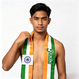 Estola de Graduación con Bandera de India al por Mayor, Banda de Graduación de Satén con Impresión Digital para Adultos Unisex, Personalizable con la Bandera de Cualquier País - Product Image 5