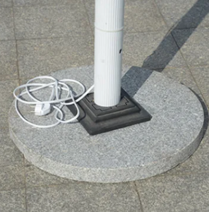 Grand <span class=keywords><strong>parasol</strong></span> d'extérieur commercial robuste en forme de fleur ronde parapluies tulipes LED en hôtel avec lumière LED - Product Image 6