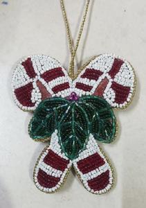 Prix de gros, broderie perlée faite à la main, ornement de festival, design de bonbons de Noël, haute qualité, couleur personnalisable - Product Image 4