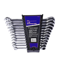 WEIDA 5PCS 8-16mm Kunci Kombinasi Metrik dengan Ratchet Profesional Bahan Baja CR-V Set Peralatan Tangan Kunci Pas