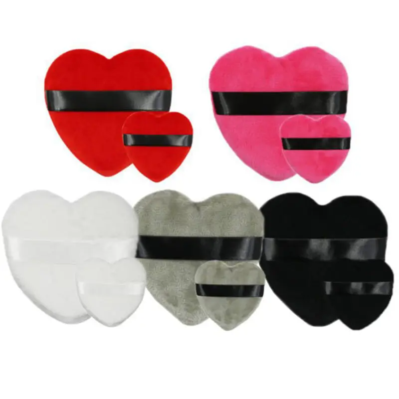 Sponge Lovely Heart Shaped Foundation Makeup Sponge Set Soft Air Cushion Powder Puff Replaceable Cosmetic Puff Makeup Tool