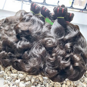 Extensions capillaires bouclées rebondissantes de 30 pouces, 100% cheveux humains vierges non-Remy, super double drawn, avec cordon de serrage, double trame machine, origine Cambodgie - Product Image 3