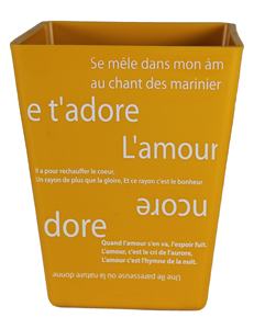 Pot de fleurs carré imprimé floral avec 6 couleurs, réutilisable, durable, léger, en plastique, design vintage pour la maison et le jardin - Product Image 1