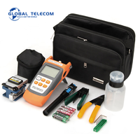 Kit d'outils d'épissage de fibre optique ftth pour outils de coupe de fibre optique OPM + 10KM VFL + dénudeur 3 trous + couperet FC-6S + coupe-câble