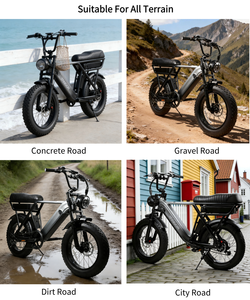 Nouveau vélo électrique à pneus larges en acier, moteur 48V 500W, batterie 20Ah, autonomie 210 km, freins à disque hydrauliques, Shimano 7 vitesses, charge 120 kg, <span class=keywords><strong>neige</strong></span> - Product Image 3