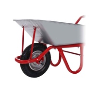 Brouette pneumatique Kanat KGD-146 avec pneu galvanisé SLT-741 350x7, plateau en plastique anti-rouille profond, capacité 200 kg, terrain accidenté