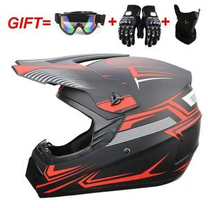Casques de course intégraux 3 en 1, casques de moto tout-terrain personnalisés avec lunettes, masque et <span class=keywords><strong>gants</strong></span> - Product Image 3