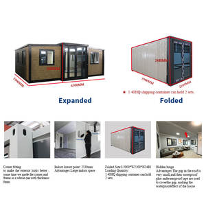 プレハブ住宅折りたたみ式住宅<span class=keywords><strong>20</strong></span>フィート2ベッドルームプレハブ - Product Image 2