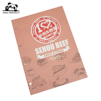 Reliure parfaite, durable, agrafée à l'extérieur, avec vis, estampage à chaud or, personnalisable, couverture de livre en carton rigide, couverture de menu en cuir pour