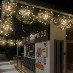 Led alimentado por batería Hada Flash colgante Starburst Hada cadena 3D decoración alambre de cobre luz fuegos artificiales para decoración de Navidad - Product Image 6