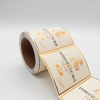 Etiquetas Personalizadas para Botellas de Vino, Impresión Frontal y Trasera en Papel Texturizado con Lámina Dorada, Etiqueta de Embalaje Artística