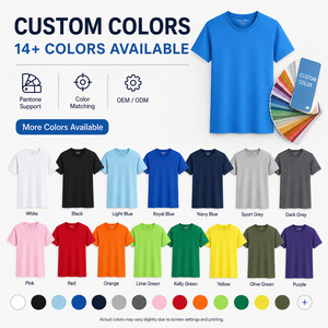 Custom Logo 180G <b>Men</b> Women T-<b>Shirt</b> 55% Cotton 45% Polyester Soft Breathable Wholesale Premium Blank Tee S-4XL 14 Colors - Product Image 3