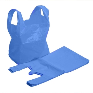 Bolsas de Camiseta Biodegradables Personalizadas Baratas con Asa de HDPE para Uso Doméstico - Product Image 1