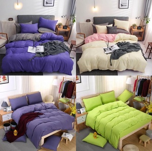 Bộ ga trải giường 4 món màu vàng trơn, chất liệu tốt, gồm 1 ga trải giường, 1 vỏ chăn và 2 vỏ gối - Product Image 6