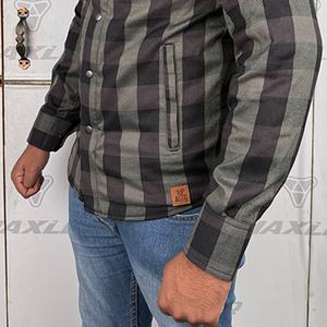 Motorbike Flannel Riding Shirt Protective CE Approved <b>Motorcycle</b> Apparel OEM Wholesale Export Supplier - Product Image 6