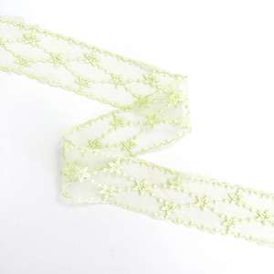 Hot Sale Ethereal 4cm 5 Yards Grid Star Embroidered Lace <b>Ribbon</b> for <b>Wedding</b> Gift Wrapping & Bridal Bouquets - Product Image 4