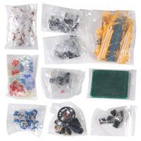 Assortiment de composants électroniques Mega, condensateurs, résistances, LED, Transistors, Diodes, 1n270 Germanium, prises DC, opamp, PCB