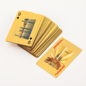 Dubai Burj Khalifa Tháp In Tùy Chỉnh Chơi Thẻ Với Hộp Lưu Niệm Poker Burj Al Arab Vàng Chơi Thẻ 24K - Product Image 5