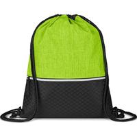 Sac à dos à cordon personnalisé en tissu chiné à effet croisé, commande en gros pour cadeaux d'entreprise promotionnels et articles de marque