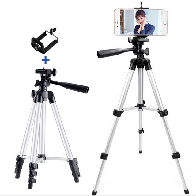 Auto Adjustable Mini Portable Tripods Aluminum Mobile Phone Camera Head Selfie Stick Holder Tripod Stand