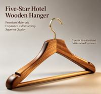 Cintre en bois de luxe avec logo personnalisé incroyable pour vêtements, hôtel, en hêtre, avec pince lotus
