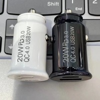 PD QC3.0 20W Dual-Port USB Auto-Ladegerät Schnelles Aufladen Auto-Telefonladegerät Adapter für OPPO Vivo Mi Huawei