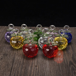 Vente en gros de <span class=keywords><strong>pommier</strong></span> en cristal K9, ornement artificiel de <span class=keywords><strong>pommier</strong></span> en verre coloré pour la décoration CHD-02A - Product Image 3
