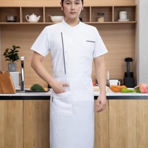 <span class=keywords><strong>Veste</strong></span> <span class=keywords><strong>de</strong></span> Chef d'été à Manches Courtes pour Restaurant et Bar, Uniforme <span class=keywords><strong>de</strong></span> <span class=keywords><strong>Cuisine</strong></span> pour Hôtel, <span class=keywords><strong>Veste</strong></span> <span class=keywords><strong>de</strong></span> Chef Bleu Clair - Product Image 5