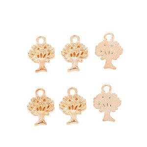 Colgante de árbol calado de aleación de zinc con diseño de follaje texturizado para regalos de reunión familiar - Product Image 3