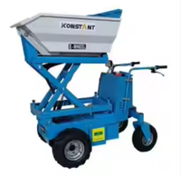 Minidumper Elettrico KONSTANT con Batteria 48V, Capacità Benna 186L, Alimentato a Batteria al Piombo-Acido, Sistema di Sollevamento e Ribaltamento Idraulico