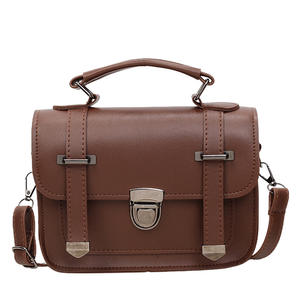 Bolso de Mano Estilo Clásico Escolar, de Cuero PU Vintage, con Correa de Hombro Desmontable y Cierre Metálico, Venta al Por Mayor - Product Image 1