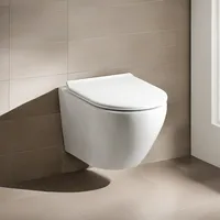 Empolo Design moderne une pièce murale WC cuvette de toilette blanche suspendue Ceram salle de bain CUPC hôtel placard de salle de bain simple