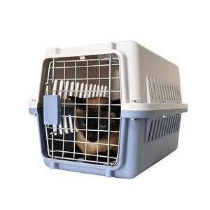 Casing Air China Cat Air kandang anjing plastik Solid besar ransel transportasi hewan peliharaan portabel dengan penutup tombol untuk kucing dan anjing