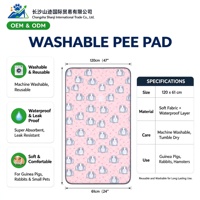 Tapis de cage pour animaux de compagnie lavable et réutilisable, haute absorption, anti-fuite, pour cochon d'Inde, petits animaux, chien, chat, fournitures pour animaux de compagnie