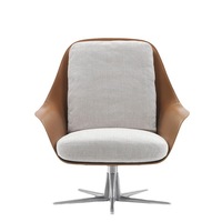 Sièges VIP minimalistes italiens Chaise de canapé simple en bois massif nordique Chaises pivotantes Meubles de salon d'intérieur Chaises de loisirs