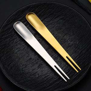 Cuchara y Tenedor para Helado de Acero Inoxidable, Dos en Uno, Herramienta para Postres, Multifuncional, Pincho para Frutas, Tenedor para Chocolate, Color Sólido 304 410 - Product Image 2